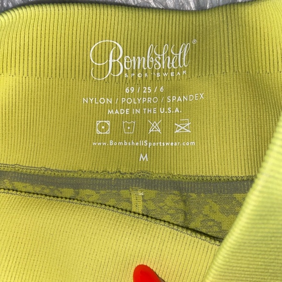 Bombshell Sportswear Green and Gray Reptile Patterned Leggings - Picture 3 of 4